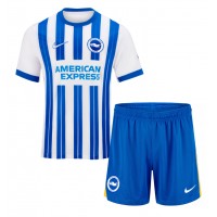 Maglia Calcio Brighton Evan Ferguson #28 Prima Divisa Bambino 2024-25 Manica Corta (+ pantaloncini)